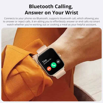 P81 Voice Calling Smart Watch Ultra 1.9'' HD Screen 24H Health Monitor 100+ Sports Modes 200+ Watch Faces Smartwatch