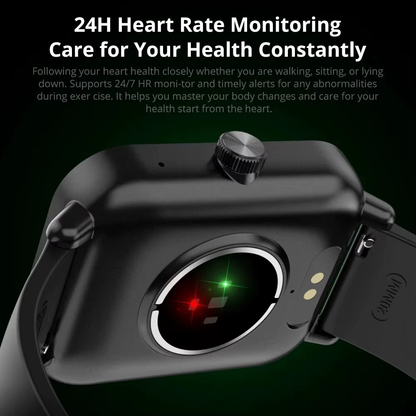 P81 Voice Calling Smart Watch Ultra 1.9'' HD Screen 24H Health Monitor 100+ Sports Modes 200+ Watch Faces Smartwatch